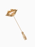 Булавка «Губы с помадой», 8 см, красно-чёрная в золоте - Фото 2