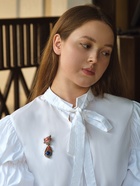 Брошь этника «Кошка радужная», цветная в чернёном золоте - Фото 2