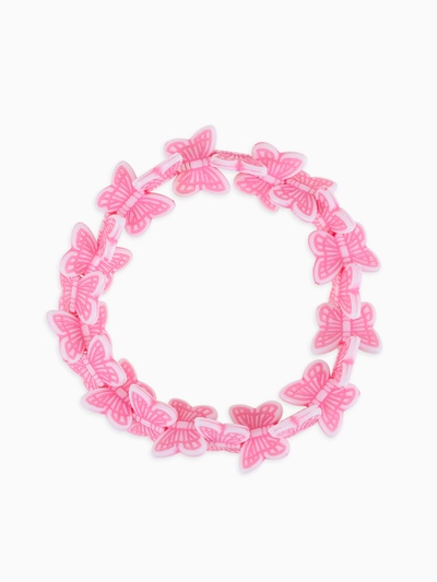 Браслет детский «Выбражулька. Танцующие бабочки», d=6 см, розовый