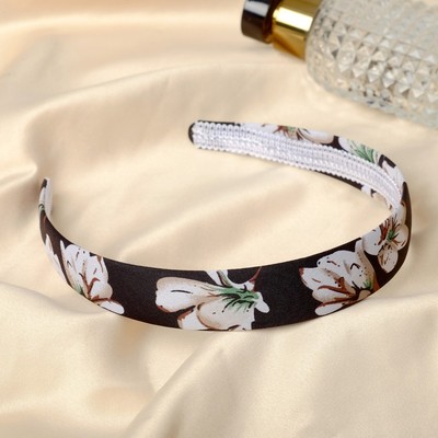 Ободок для волос "Классика" 2,5 см цветы,микс