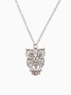 Кулон «Ажурная сова», белый в серебре, 45 см - Фото 1