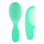Расчёска детская, массажная щётка для волос Крошка Я, от 0 мес., зелёный, МИКС - Фото 7