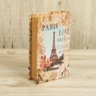 Шкатулка-книга дерево "Весна в Париже" кожзам 21х13х5 см - Фото 3