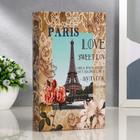Сейф-книга дерево "Весна в Париже" кожзам 21х13х5 см - фото 2853774