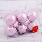 Набор шаров пластик d-7 см, 6 шт "Ёлочки" - Фото 2