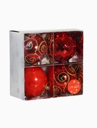 Ёлочные игрушки «Чары», шары новогодние, набор d=10 см, 4 шт., красный - фото 7481947 Ёлочные игрушки «Чары», шары новогодние, набор d=10 см, 4 шт., красный - фото 7481947