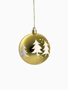 Ёлочные игрушки «Ёлочки ассорти», шары новогодние, d=8 см, набор 6 шт., золотистый - Фото 6