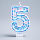 Свеча в торт цифра Дисней 5 " С Днем Рождения", Холодное сердце - Фото 1