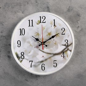 Часы настенные 'Рубин. Цветение яблони', 25 х 25 см