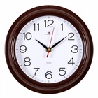 Часы настенные, интерьерные «Рубин», d=21 см, коричневый корпус - Фото 2