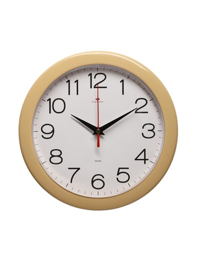 Часы настенные, интерьерные «Рубин», d=23 см, песочный корпус