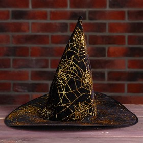 Карнавальная шляпа «Паутина», цвет золотой