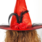 Карнавальная шляпа «Ведьмочка», с фатой, красная - Фото 5