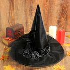 Карнавальная шляпа «Ведьмочка», с фатой, цвет чёрный - фото 320087934