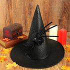 Карнавальная шляпа «Конус», с пауком, цвет чёрный  (артикул 2266423)  большой выбор товаров оптом и в розницу по низким ценам с доставкой