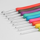 Набор крючков для вязания, d = 2-6 мм, 14 см, 9 шт, цвет разноцветный - фото 8328545