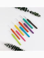 Набор крючков для вязания, d=2-6 мм, 14 см, 9 шт., разноцветный - Фото 2