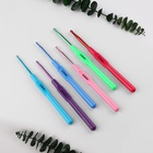 Набор крючков для вязания, с пластиковой ручкой, d=2.5-5 мм, 14 см, 6 шт., разноцветный - Фото 2