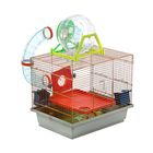 Клетка для грызунов двухъярусная с лабиринтом и колесом, 39 x 29 х 33 см, микс цветов - Фото 1