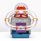 Клетка для грызунов малая, 40×25×22 см, с лабиринтом, колесом и домом, цвет МИКС - Фото 2