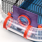 Клетка для грызунов малая, 40×25×22 см, с лабиринтом, колесом и домом, цвет МИКС - Фото 12