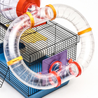 Клетка для грызунов малая, 40×25×22 см, с лабиринтом, колесом и домом, цвет МИКС - Фото 10