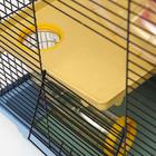 Клетка для грызунов, 39×29×64 см, трехярусная, с лабиринтом и колесом, цвет МИКС - Фото 11