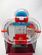 Клетка для грызунов, 39×29×64 см, трехярусная, с лабиринтом и колесом, цвет МИКС - Фото 17