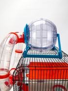 Клетка для грызунов, 39×29×64 см, трехярусная, с лабиринтом и колесом, цвет МИКС - Фото 18