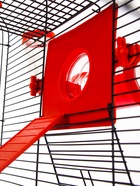 Клетка для грызунов, 39×29×64 см, трехярусная, с лабиринтом и колесом, цвет МИКС - Фото 21