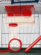 Клетка для грызунов, 39×29×64 см, трехярусная, с лабиринтом и колесом, цвет МИКС - Фото 22