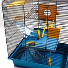 Клетка для грызунов, 39×29×64 см, трехярусная, с лабиринтом и колесом, цвет МИКС - Фото 8