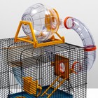 Клетка для грызунов, 39×29×64 см, трехярусная, с лабиринтом и колесом, цвет МИКС - Фото 9