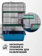 Клетка для грызунов «Дом», 39×29×49 см, трехярусная, цвет МИКС - Фото 4