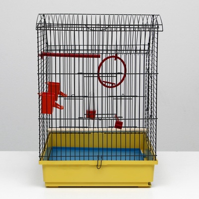 Клетка для попугая «Фиона», 48×38×53 см, 3 яруса, цвет МИКС