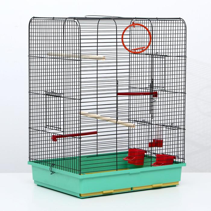 Клетка «Грация», 4 яруса, 50×36×65 см, микс цветов - Фото 1