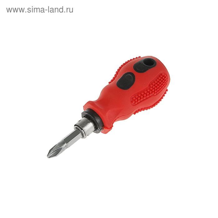 Отвертка комбинированная ЛОМ, 2 в 1, двухкомпонентная рукоятка, PH2/SL6×38 мм - Фото 1