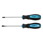 Набор отверток ТУНДРА, сатин, магнит, двухкомпонентные рукоятки, PH1 и SL5×100 мм, 2 шт. - Фото 2