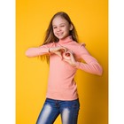 Водолазка для девочки, рост 128 см, цвет персиковый CAJ 61147 - Фото 3