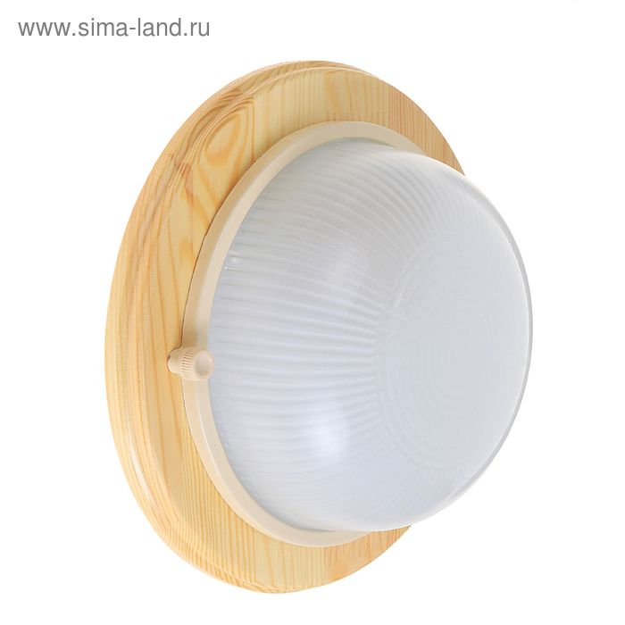 Светильник для бани/сауны ITALMAC Termo 60 00 18, 60 Вт, IP54, цвет береза, до +130°C - Фото 1
