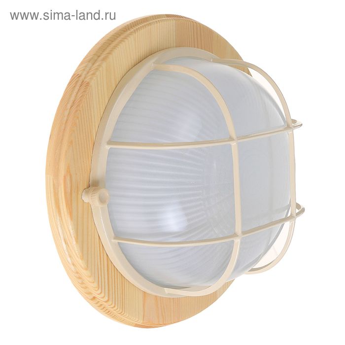 Светильник для бани/сауны ITALMAC Termo 60 01 18, 100 Вт, IP54, цвет береза, до +130°C - Фото 1
