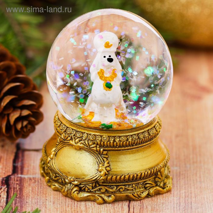 Сувенир снежный шар "Богатства", d=4,5 см - Фото 1