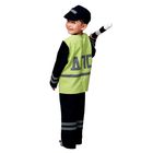 Карнавальный костюм «Полицейский ДПС», р. 30–32, рост 116–122 см: куртка, брюки, кепка, жезл - фото 5768600