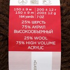 Пряжа "Осенняя" 25% шерсть, 75% ПАН 150м/200гр (416-Св.коричневый) - Фото 4