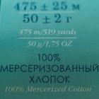 Пряжа "Цветное кружево" 100% мерсеризованный хлопок 465м/50гр (581-Св.изумруд) - Фото 3