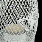 Подсвечник металл 1 свеча "Уличный фонарь в сеточку с бабочками" белый 16х8,5х8,5 см - Фото 2