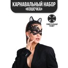 Карнавальный набор «Кошечка», маска, ушки - фото 319976350