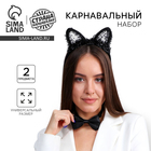 Карнавальный набор «Киска», бабочка, ушки - Фото 1