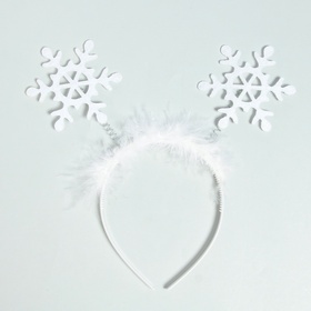 Ободок новогодний карнавальный «Снежинки»