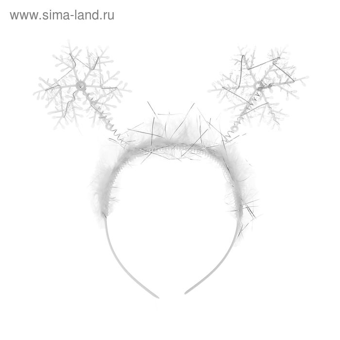 Карнавальный ободок «Снежинки» - Фото 1